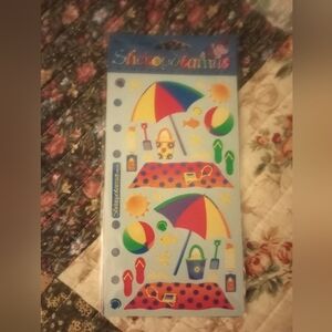 Colorful Beach Themed Stickers